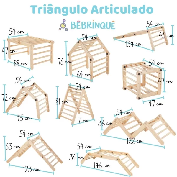 Triângulo Pikler Articulado + Rampa de Escalada 2 em 1 - Image 3